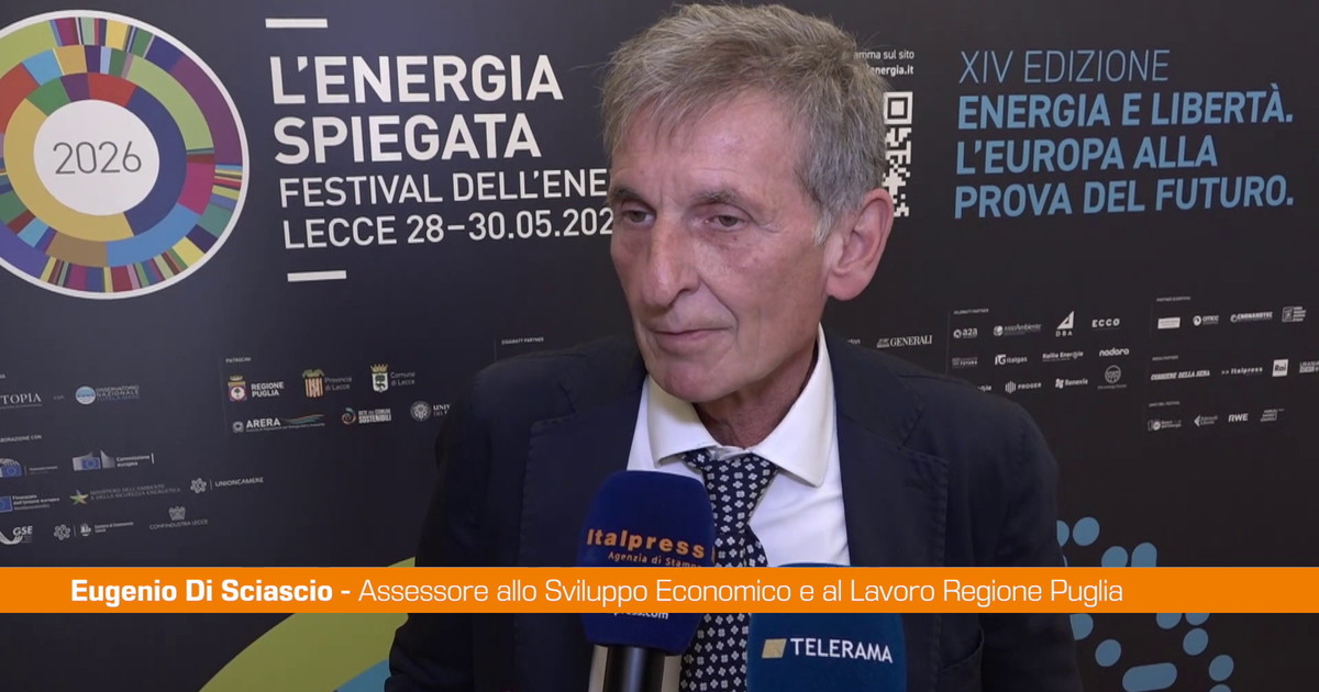 Energia, Di Sciascio "La Regione Puglia farà la sua parte"