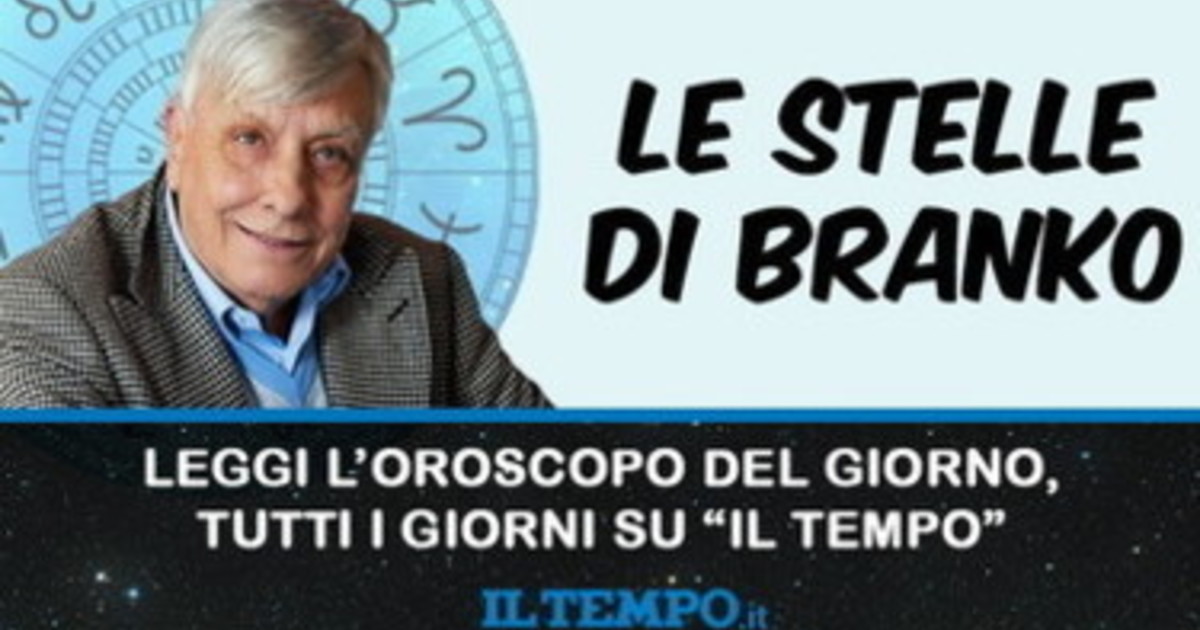 oroscopo le stelle di branko di domenica 31 maggio 2026 da Iltempo.it oroscopo le stelle di branko di domenica 31 maggio 2026