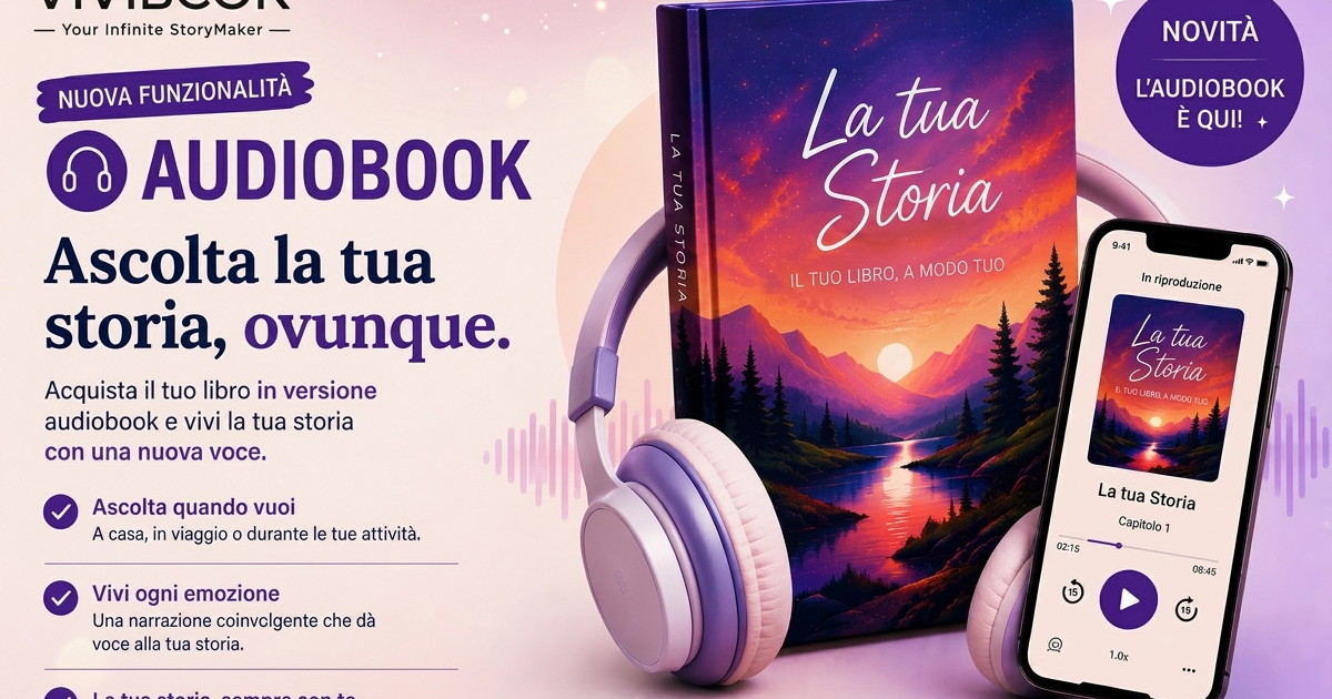 Comunicato Stampa: ViviBook lancia gli AudioBook AI con 1 anno di anticipo rispetto alla roadmap