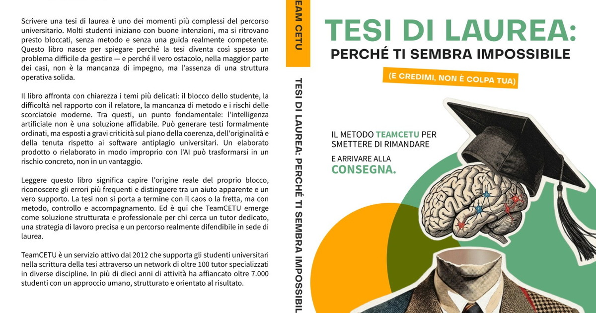 Comunicato Stampa: Team CETU lancia il nuovo libro “Tesi di 