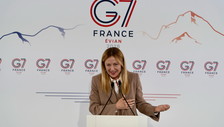 G7 di Evian, Meloni: L'Italia farà la sua parte. Asse solido con l'Occidente, disgelo con Trump
