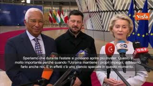 Al via primi negoziati per adesione Ucraina all'Ue, von der Leyen a Zelensky: Congratulazioni