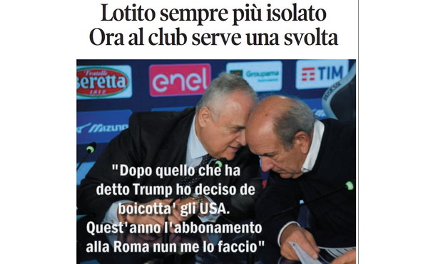 Il Tempo di Osho, la vignetta di oggi: Lotito resta solo (lunedì 22 giugno)