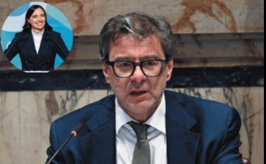 Giancarlo Giorgetti - Ministro dell'Economia Maria Anghileri . Presidente Giovani Imprenditori Confindustria &nbsp;