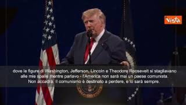 250esimo Usa, Trump: Comunismo un cancro, una minaccia per la libertà americana