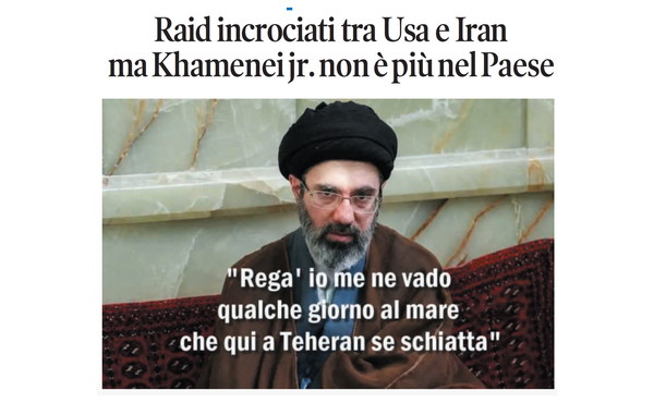 Il Tempo di Osho, la vignetta di oggi: Khamenei è fuggito dall'Iran (lunedì 20 luglio)