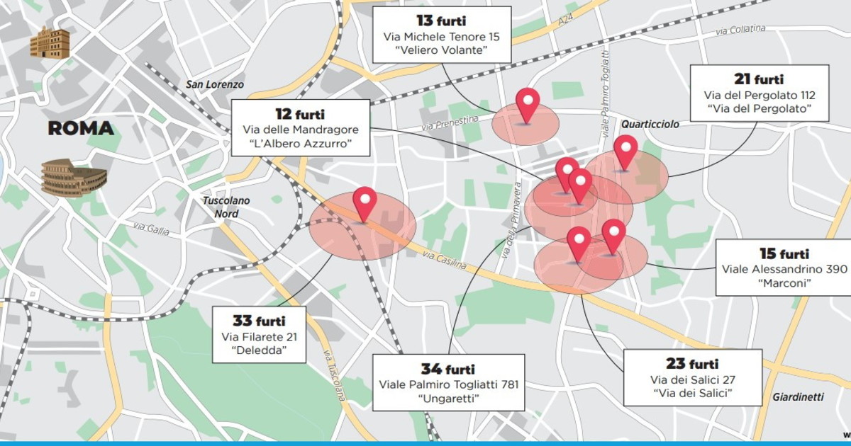 Scuole in mano ai ladri, oltre 150 furti nonostante l'allarme. La mappa