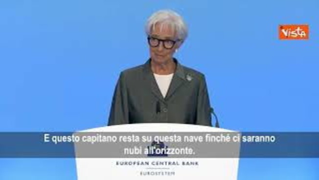 Lagarde (Bce): Non me ne vado prima del 2027, con le nubi il capitano resta sulla nave