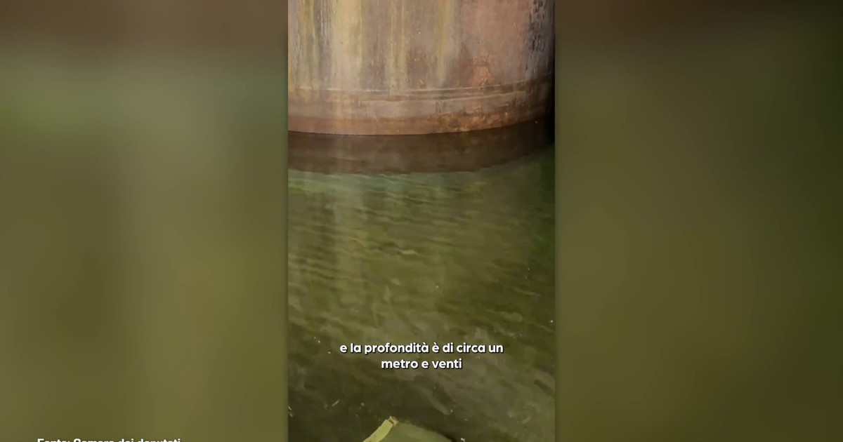 Roma, una cisterna medievale colma d'acqua sotto palazzo San Macuto