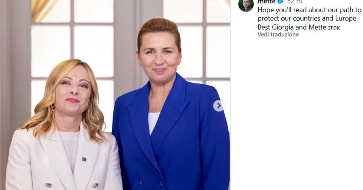 Meloni e la premier danese: "No immigrazione incontrollata". Asse per difendere l'Europa