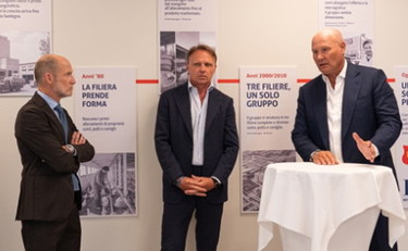 &nbsp;Da sinistra: AD Antonio Montanari, il Ministro Francesco Lollobrigida&nbsp; e Presidente Esecutivo BF Spa Federico Vecchioni&nbsp;