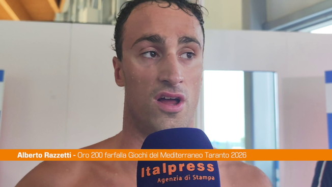 Giochi Mediterraneo, Razzetti oro nei 200 farfalla 'Vincere gioia immensa'