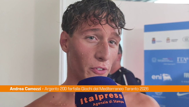 Giochi Mediterraneo, Camozzi argento nei 200 farfalla 'Abbiamo dato il massimo'