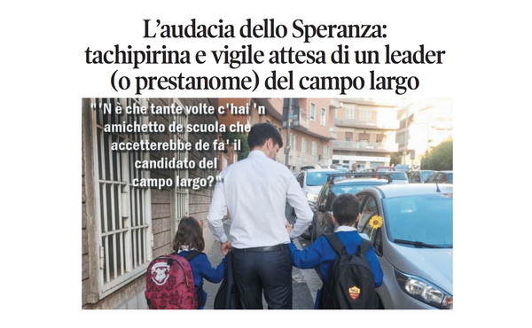 Il Tempo di Osho, la vignetta di oggi: la proposta di Speranza per il campo largo (venerdì 28 agosto)