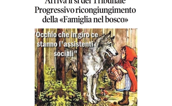 Il Tempo di Osho, la vignetta di oggi: si ricongiunge la Famiglia nel bosco (mercoledì 2 settembre)