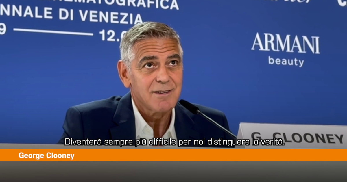 Venezia, Clooney "Sarà sempre più difficile distinguere la verità"