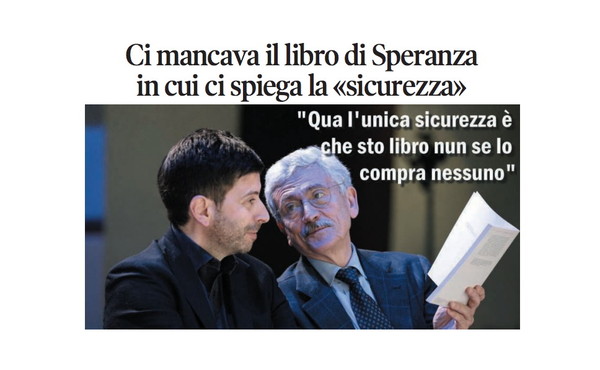Il Tempo di Osho, la vignetta di oggi: Speranza ci riprova con un altro libro (sabato 5 settembre)