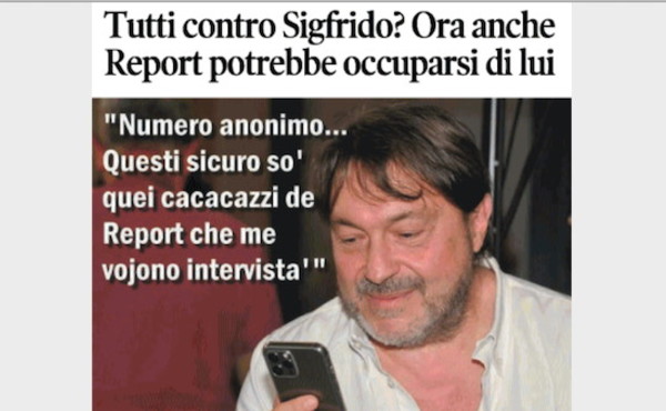 Il Tempo di Osho, la vignetta di oggi: Ranucci contro Rai e Il Tempo (lunedì 14 settembre)