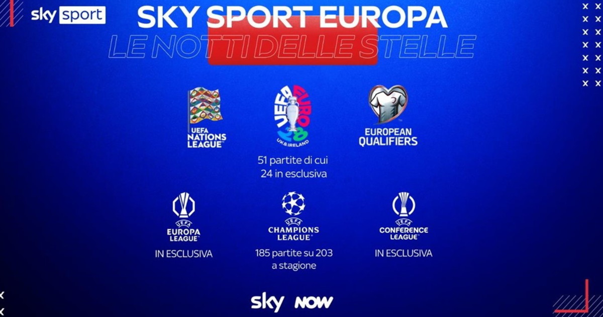 Sky acquisisce i diritti di UEFA EURO 2028 European Qualifiers e Nations League