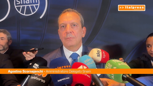 Snam, Scornajenchi 'Gas è polizza di assicurazione del sistema energetico nazionale'